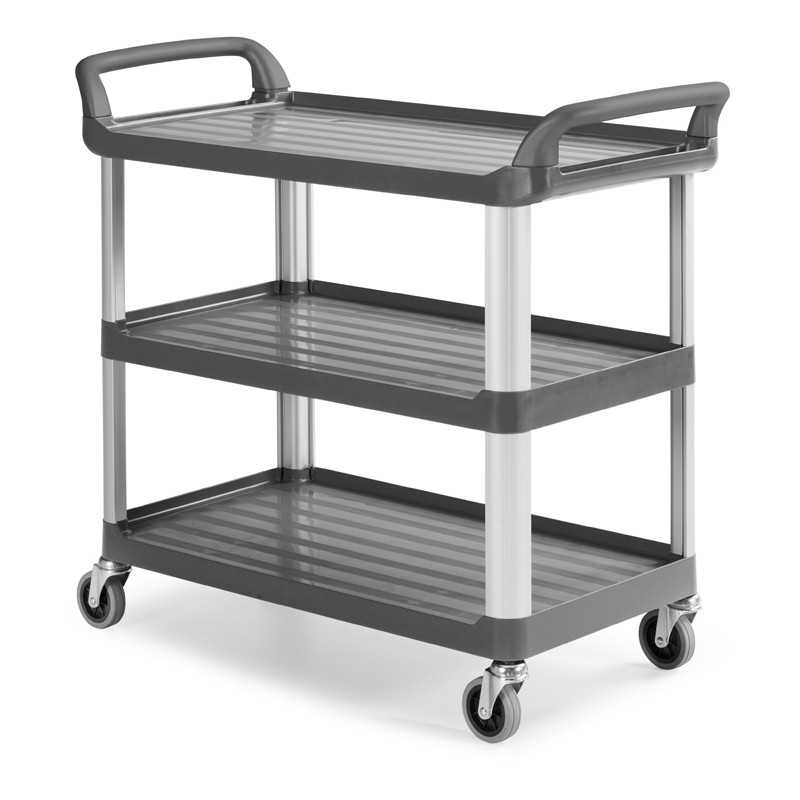 TTS - Carrello Shelf Grigio a 3 Ripiani Plastica +Alluminio