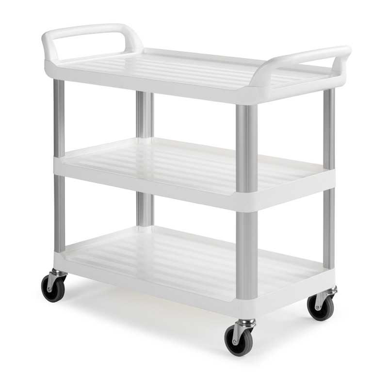 TTS - Carrello Shelf Bianco a 3 Ripiani Plastica +Alluminio