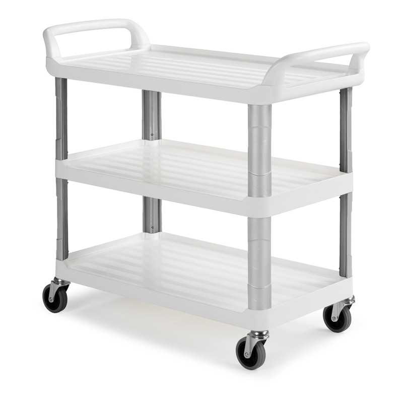 TTS - Carrello Shelf Bianco a 3 Ripiani con Ruote Diametro 125 mm