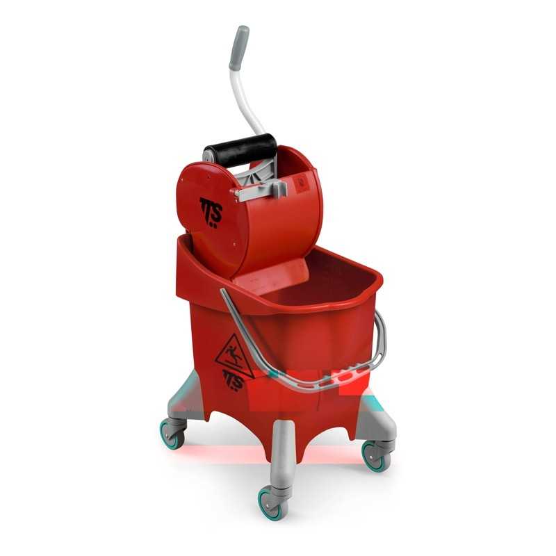 TTS - Carrello Pile L 30 Rosso con Strizzatore Dry