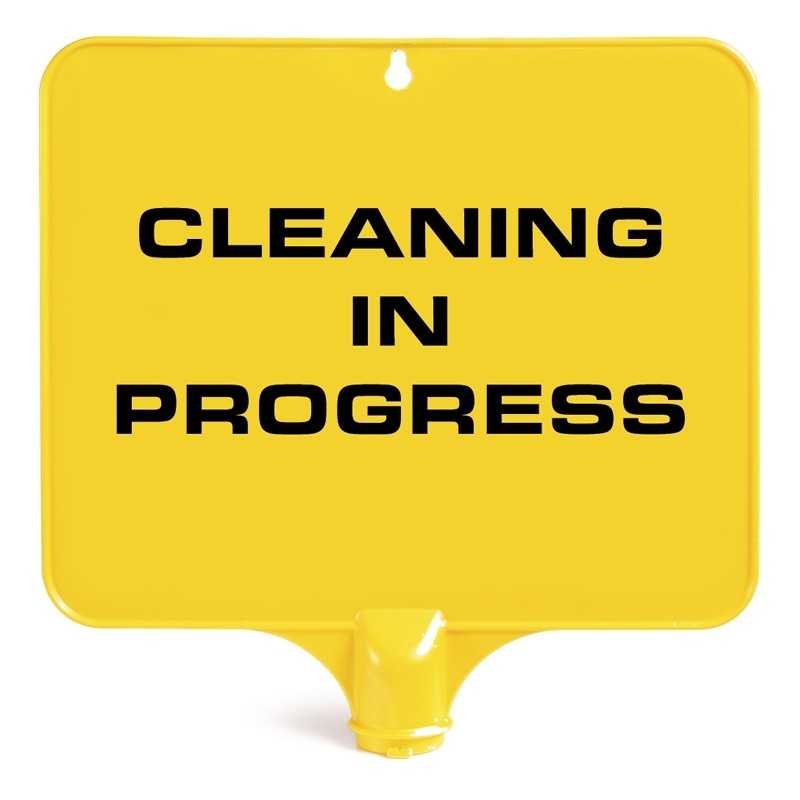 Tabella Rettangolare Gialla “Cleaning in Progress” - 1