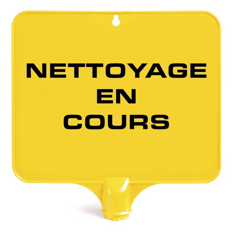 Tabella Rettangolare Gialla “Nettoyage En Cours” - 1
