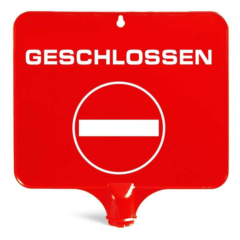 TTS - Tabella Rettangolare Rossa “Geschlossen”