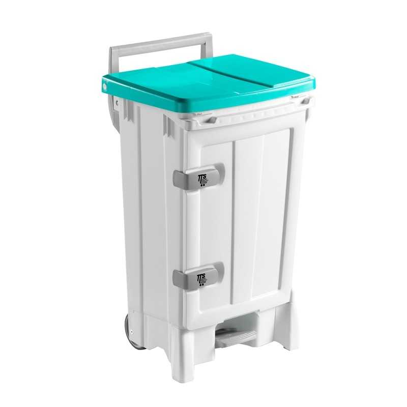 TTS - Pattumiera Open-Up L 90 con Porta-Coperchio Verde Sing.